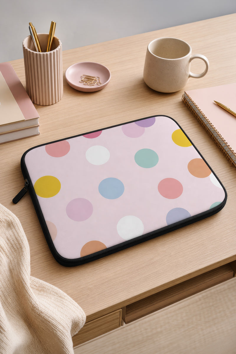 Pastel Confetti Polka Dot Laptop Sleeve