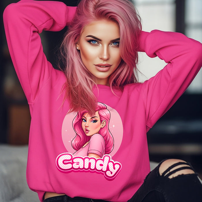 Cute Candy Pink Women's Sweatshirt
