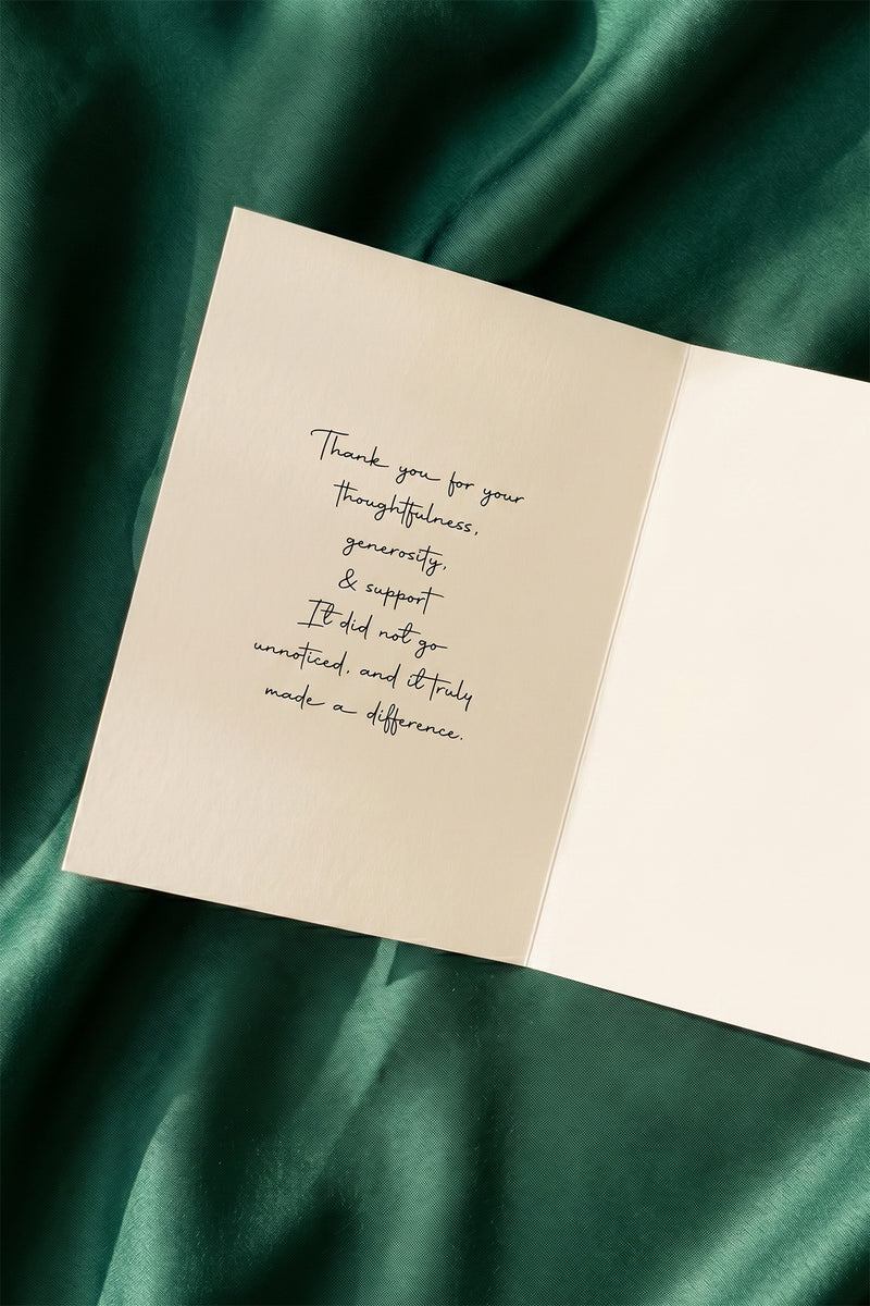 Sage Green & Pastel Rose Thank You Card | Watercolor Floral Gratitude