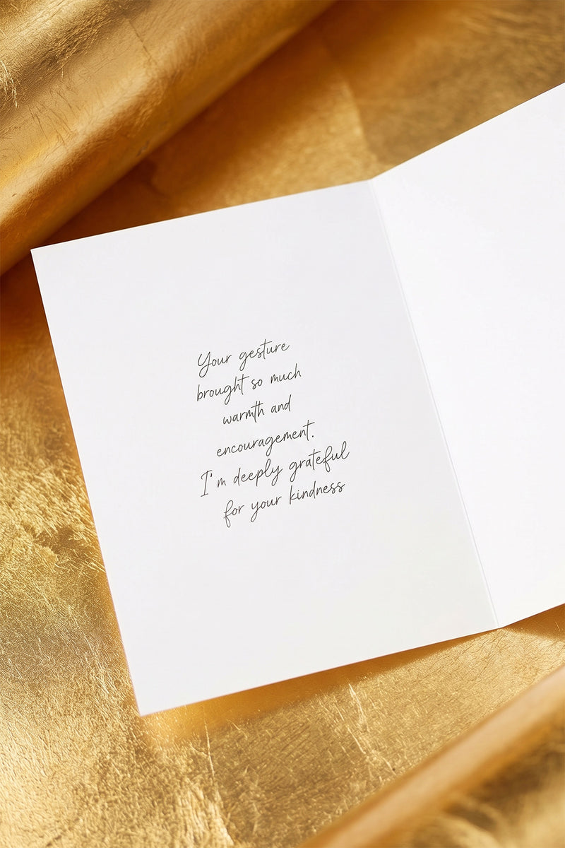 Terracotta & Charcoal Watercolor Floral Thank You Card
