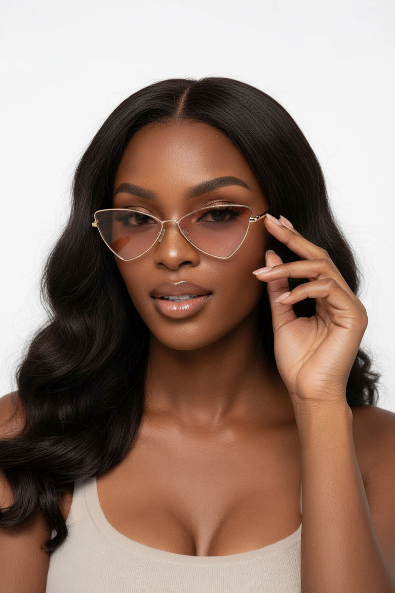 Metal Frame Cat-Eye Sunglasses
