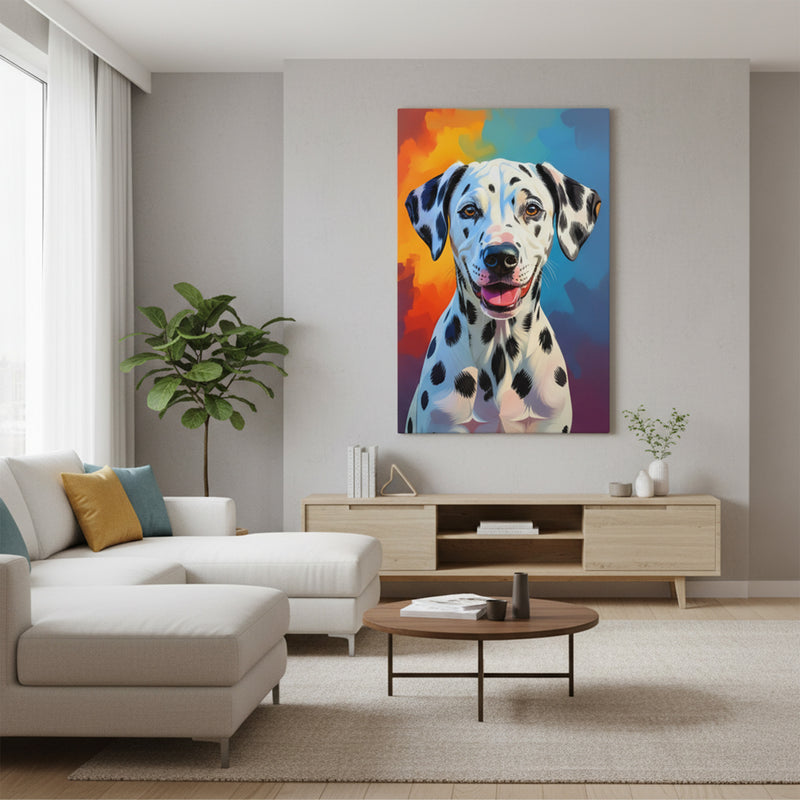 Colorburst Dalmatian – Modern Canvas Wall Art