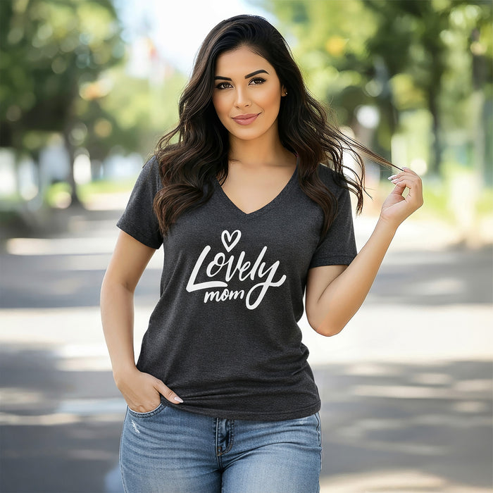 Lovely Mom Women’s V-Neck T-Shirt