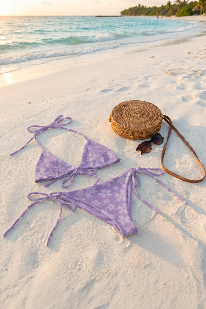 Samantha Sol Lavender Haze String Bikini