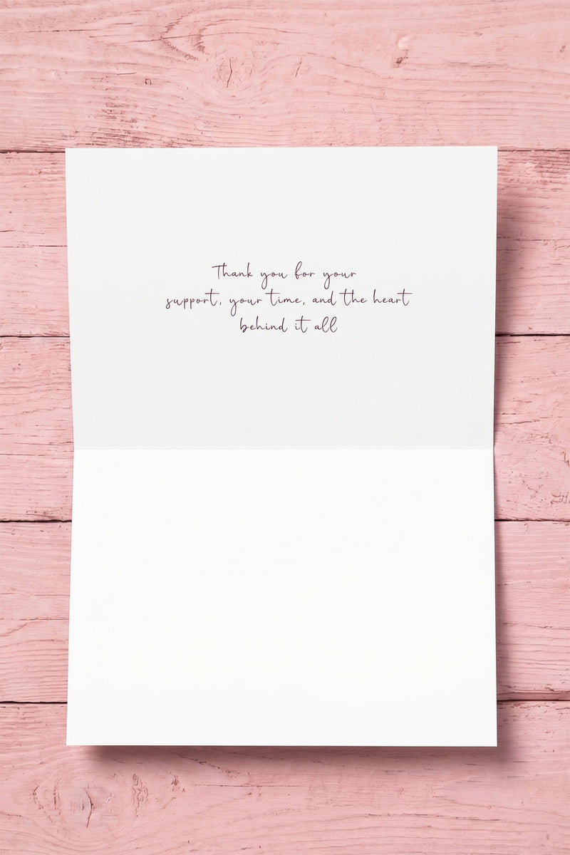 Thank You Siz! Pink Watercolor Rose Greeting Card | Sister Appreciation