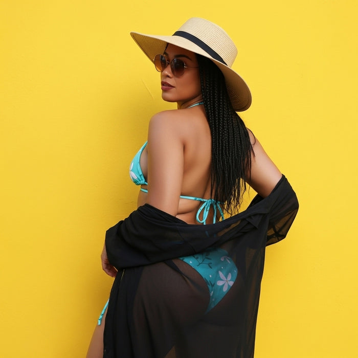 Samantha Sol Aqua Bloom String Bikini