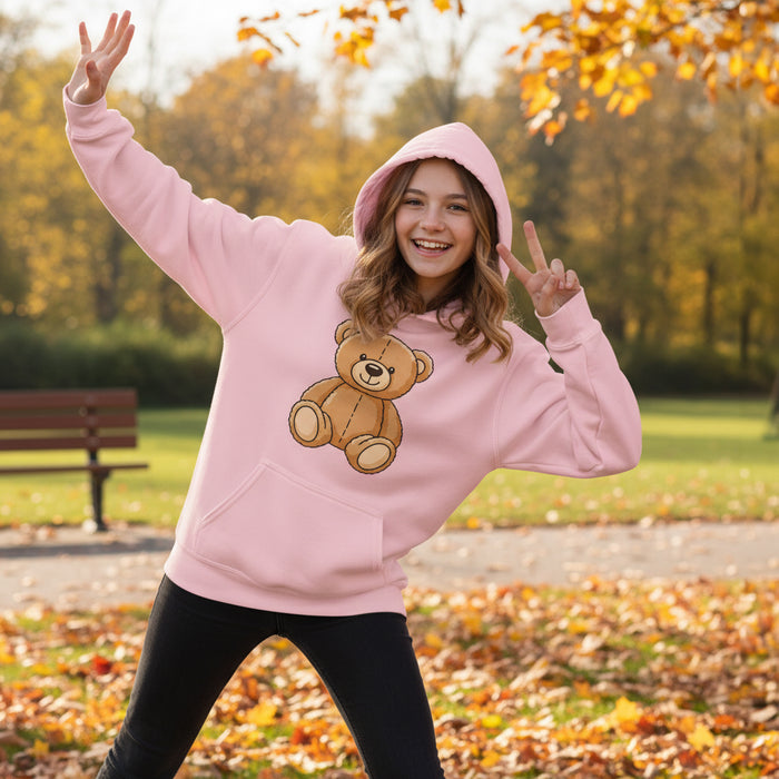 Cozy Teddy Bear Youth Heavy Blend Hoodie