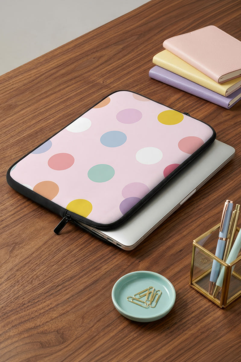 Pastel Confetti Polka Dot Laptop Sleeve