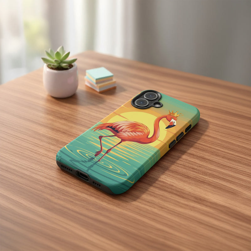 Royal Flamingo Tough iPhone® Case – Sunset Tropical Protective Phone Cover
