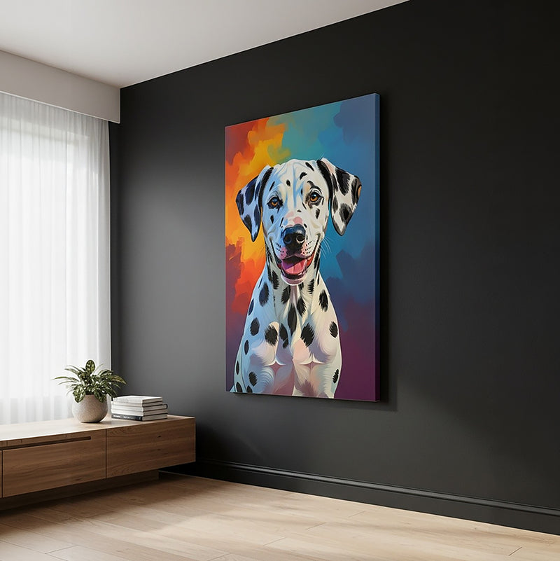 Colorburst Dalmatian – Modern Canvas Wall Art