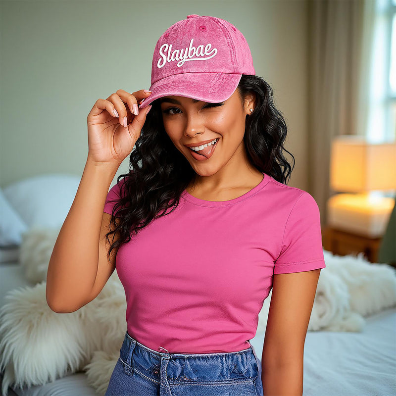 Slaybae Vintage Embroidered Cotton Twill Cap