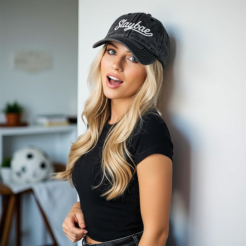 Slaybae Vintage Embroidered Cotton Twill Cap