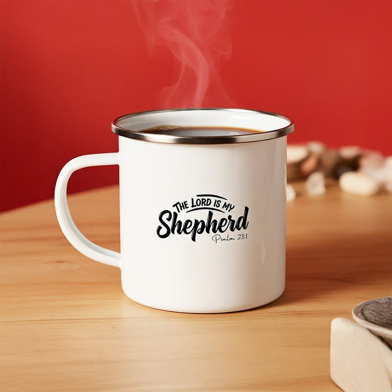 The Lord Is My Shepherd Enamel Mug – Psalm 23:1